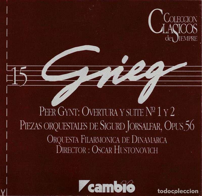 CDs de M&uacute;sica: Grieg - Peer Gynt: Overtura y Suite N&ordm; 1 y 2. Cl&aacute;sicos de Siempre 15. CD