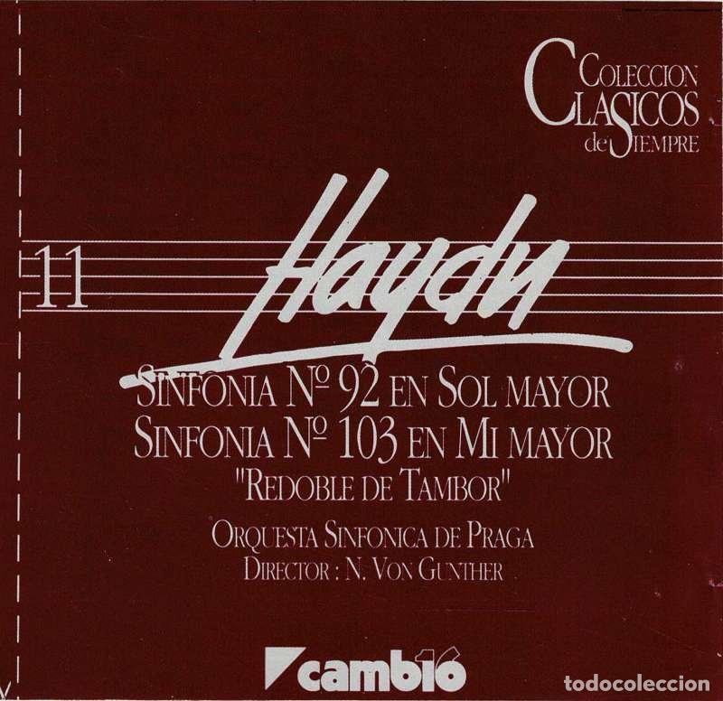 CDs de M&uacute;sica: Haydn - Sinfon&iacute;a N&ordm; 92. Sinfon&iacute;a N&ordm; 103. Cl&aacute;sicos de Siempre 11. CD