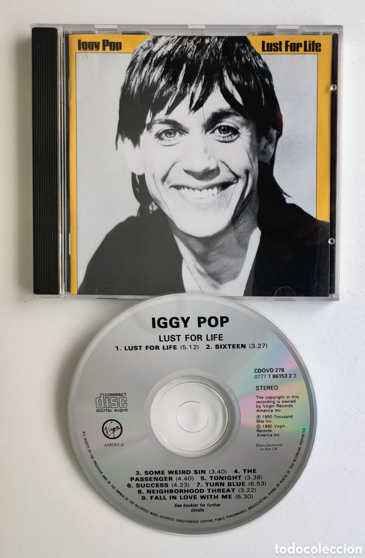 CDs de M&uacute;sica: 1990 CD - IGGY POP / LUST FOR LIFE - 1990 VIRGIN UK