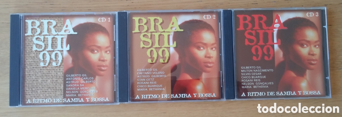 CDs de M&uacute;sica: V/A : &rdquo;BRASIL 99 - A RITMO DE SAMBA Y BOSSA VOL 1, 2 Y 3&rdquo; TRIPLE CD 1999 -BOSSA NOVA