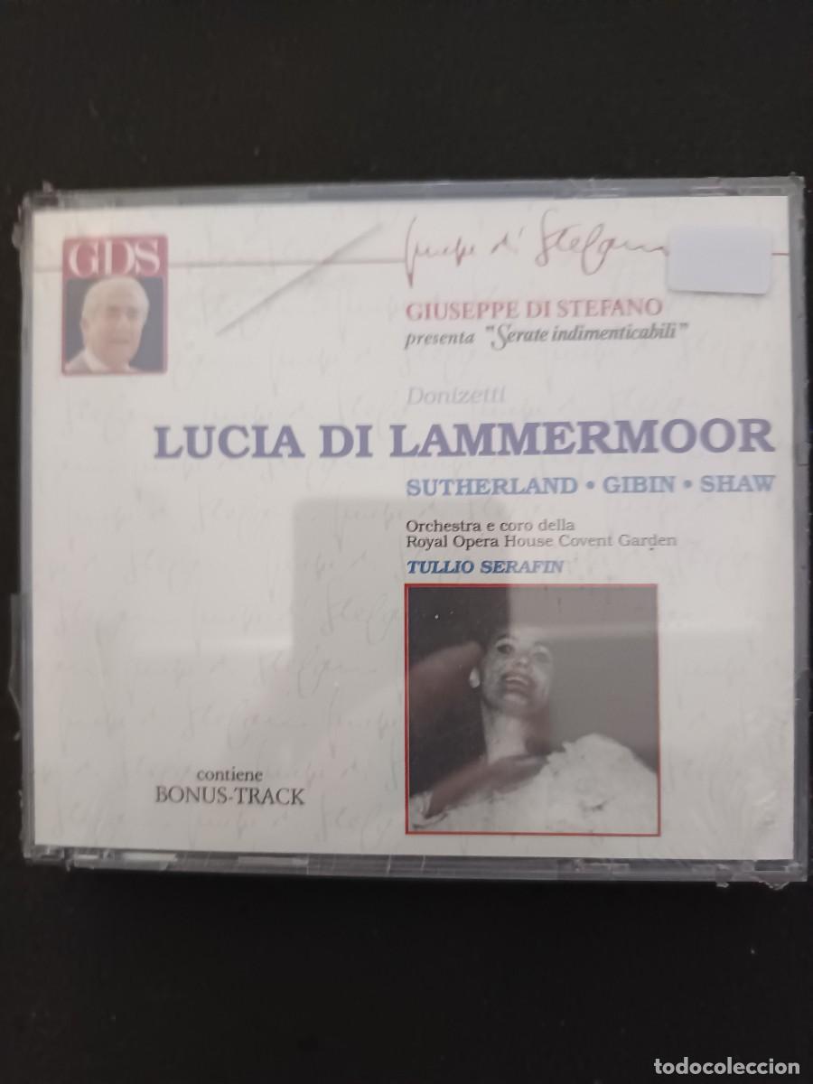 CDs de M&uacute;sica: 2 CD. DONIZETTI LUCIA DI LAMMERMOOR. DIR.: TULLIO SERAFIN. CANT.: SUTHERLAND, GIBIN, SHAW. 2 CD