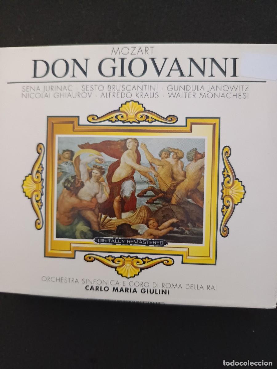 CDs de M&uacute;sica: 3 CD. MOZART: DON GIOVANNI. DIR.: CARLO MARIA GIULINI; CANT.: SENA JURINAC, SESTO BRUSCANTINI Y OTRO