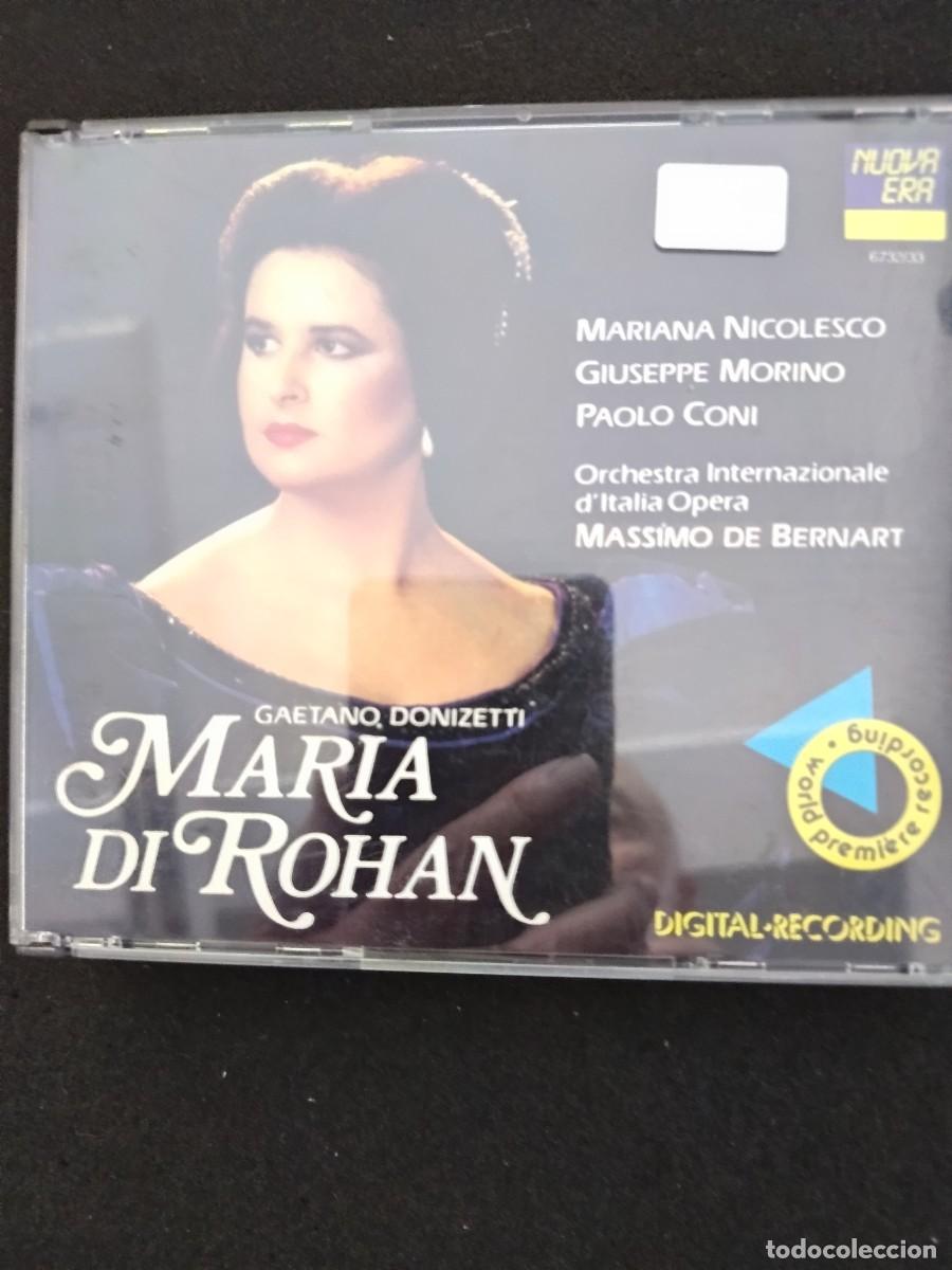 CDs de M&uacute;sica: 2 CD. DONIZETTI: MARIA DE ROHAN. DIR.: MASSIMO DE BERNART. WORLD PREMIERE RECORDING. 2 CD