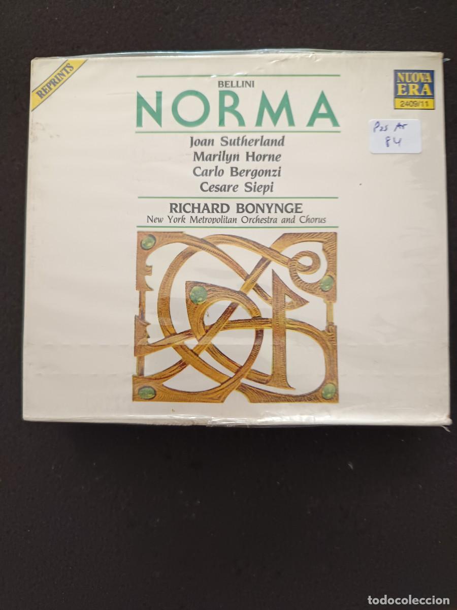 CDs de M&uacute;sica: 3 CD. BELLINI: NORMA. DIR.: RICHARD BONYNGE. JOHAN SUTHERLAND, MARILYN HORNE, CARLO BERGONZI, CESARE