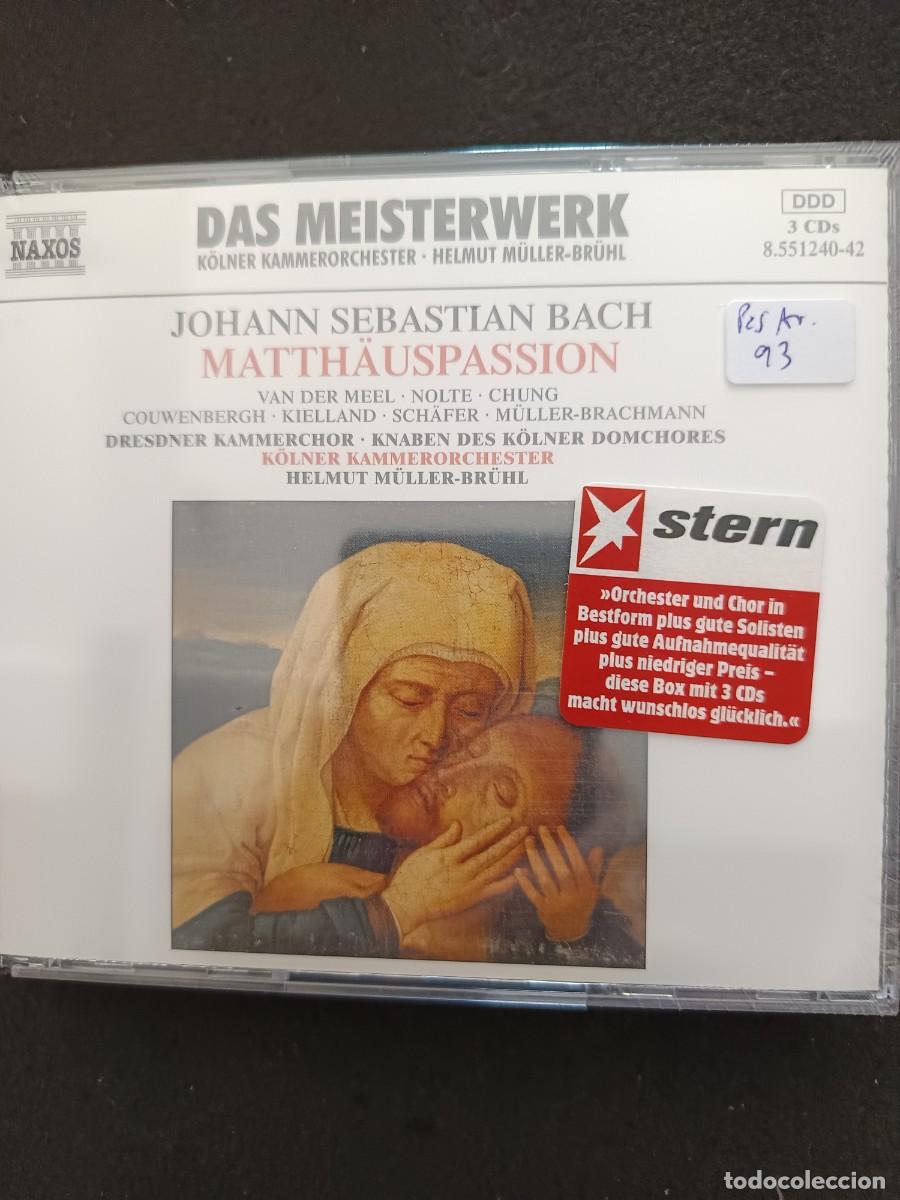CDs de M&uacute;sica: CAJA 3 CD. J. S BACH. MATTH&Auml;USPASSION. DIR.: HELMUT M&Uuml;LLER-BR&Uuml;HL. K&Ouml;LNER KAMMERORCHESTER
