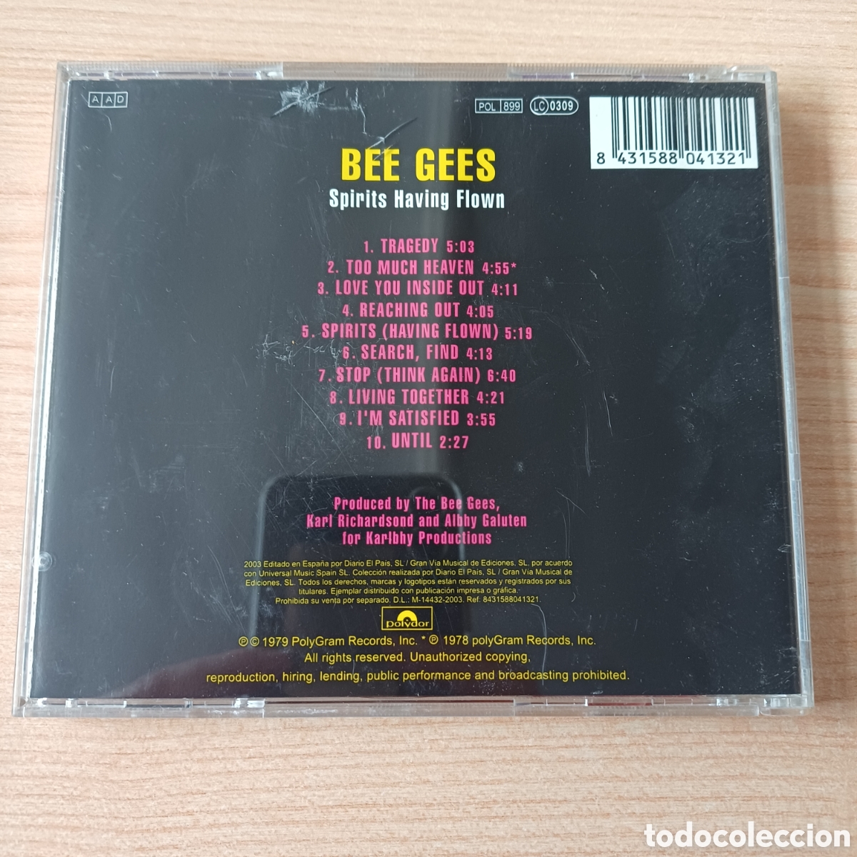 CDs de m&uacute;sica: BEE GEES CD SPIRITS HAVING FLOWN - Foto 2
