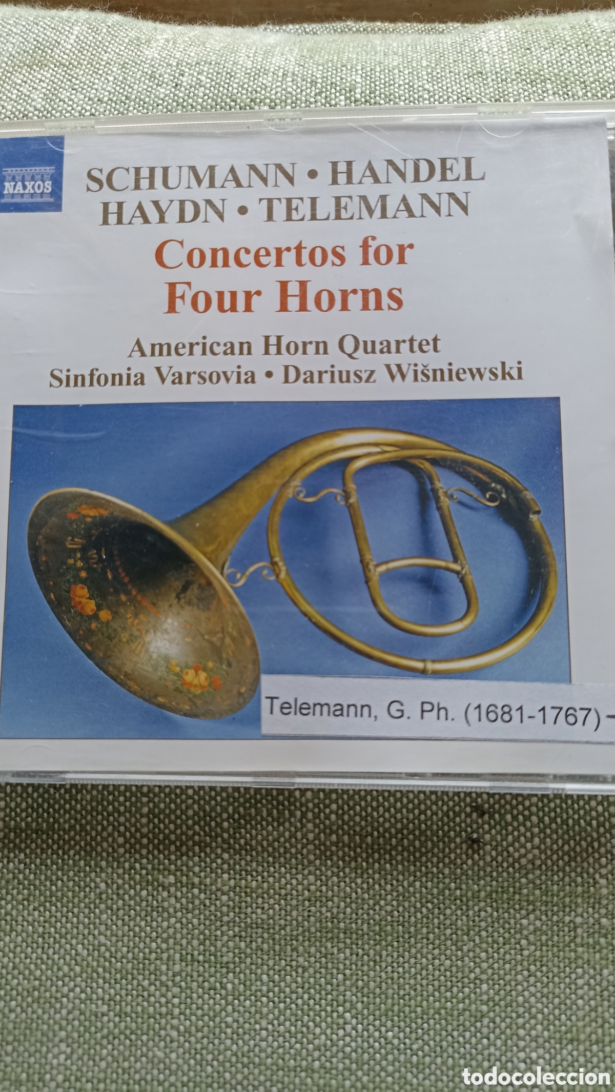 CDs de M&uacute;sica: Schumann, Handel, Haydn y Telemann interpretadas por el American Horn Quartet &rdquo;Concertos for Four Ho