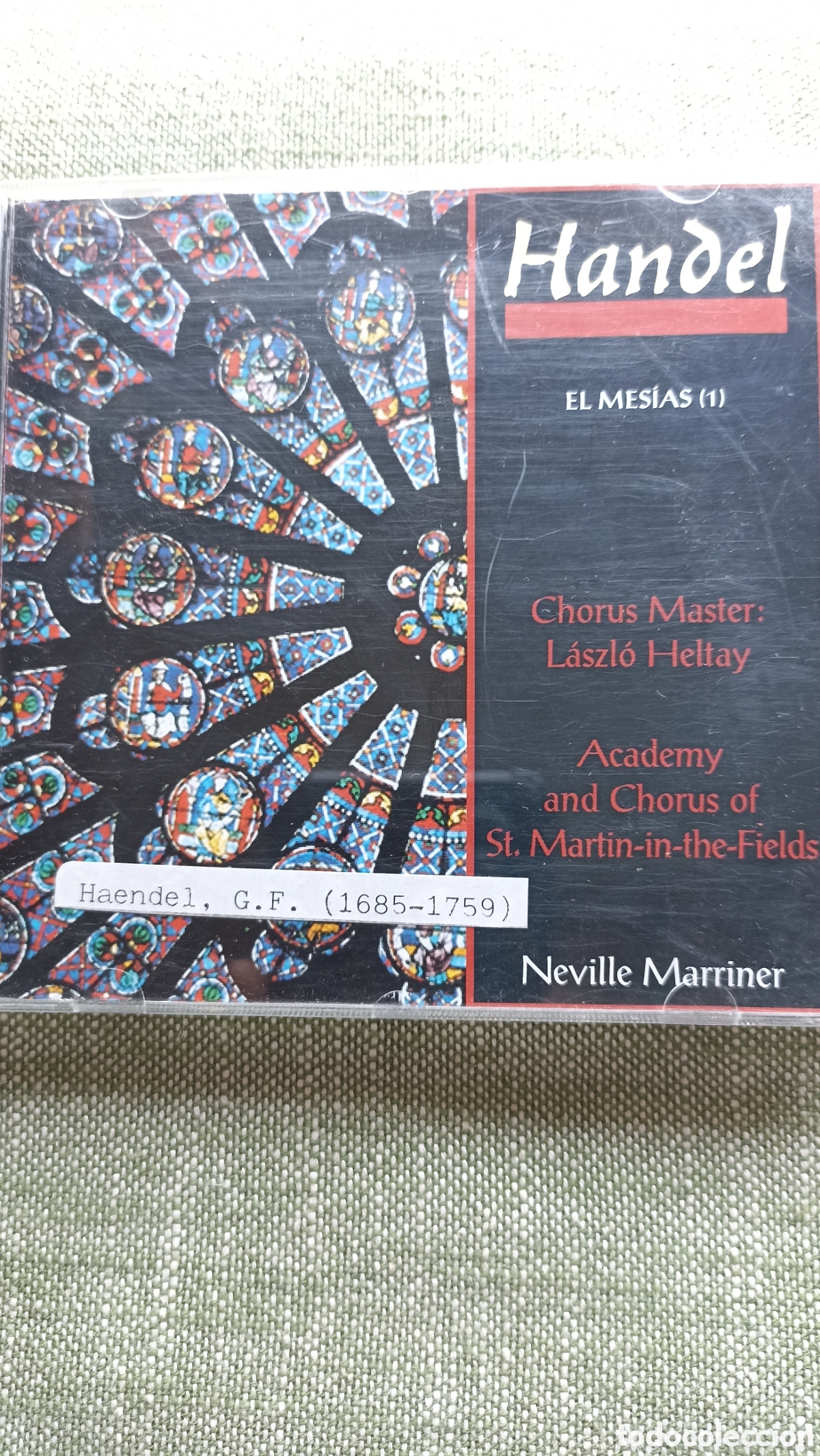 CDs de M&uacute;sica: El Mes&iacute;as (1) de Handel, interpretado por Neville Marriner y la Academy and Chorus of St. Martin-in-