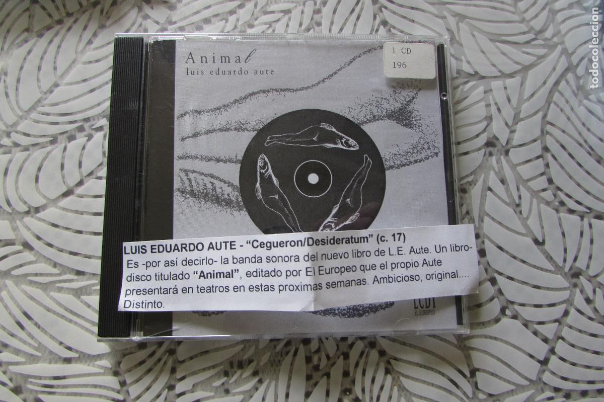 CDs de M&uacute;sica: ANIMAL LUIS EDUARDO AUTE CD CADENA 100