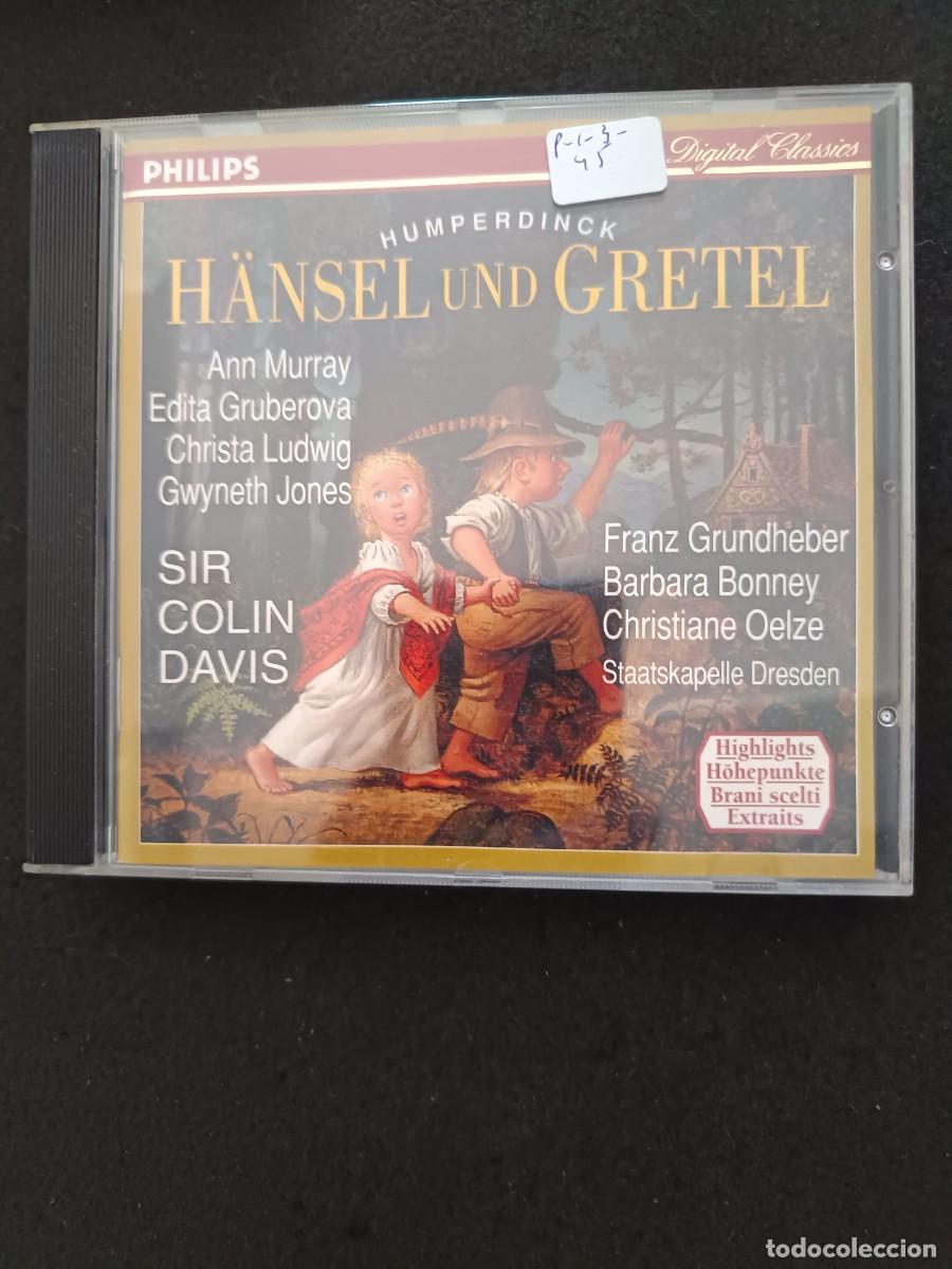 CD de M&uacute;sica: HUMPERDINCK. H&Auml;NSEL UND GRETEL (HIGHLIGHTS). DIR.: SIR COLIN DAVIES. ANN MURRAY, EDITA GRUBEROVA, OT