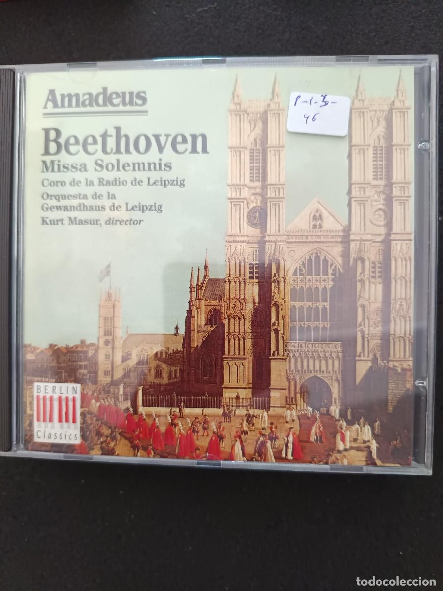 CDs de M&uacute;sica: BEETHOVEN. MISSA SOLEMNIS. DIRECTOR: KURT MASUR. CORO DE LA RADIO DE LEIPZIG. ORQUESTA GEWANDHAUS