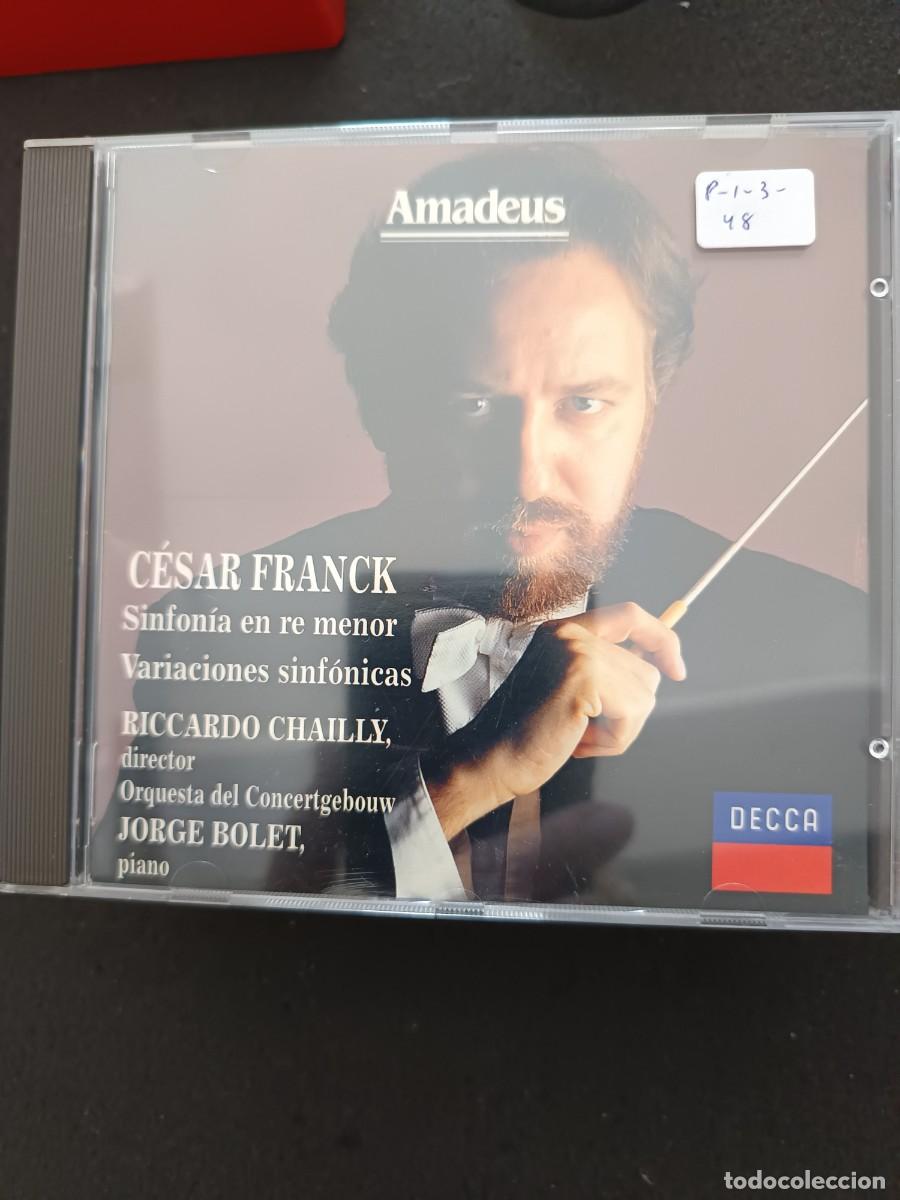 CDs de M&uacute;sica: C&Eacute;SAR FRANCK: SINFON&Iacute;A EN RE MENOR/VARIACIONES SINF&Oacute;NICAS. DIR: RICARDO CHAYLLY. PIANO: JORGE BOLET