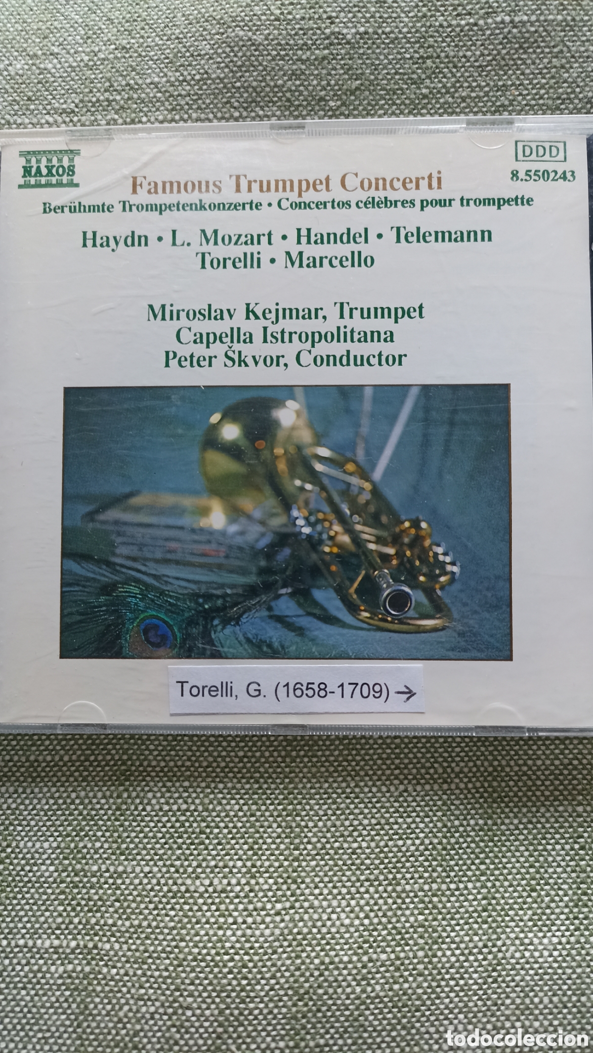 CDs de M&uacute;sica: &rdquo;Famous Trumpet Concerti&rdquo;Miroslav Kejmar, acompa&ntilde;ado por la orquesta Capella Istropolitana