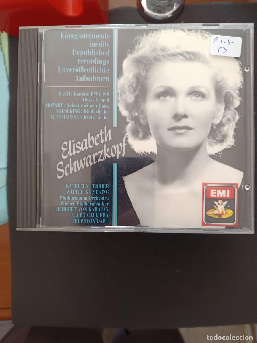 Music CDs: ELISABETH SCHWARZKOPF. ENREGISTREMENTS IN&Eacute;DITS: BACH, MOZART, GIESEKING, RICHARD STRAUSS