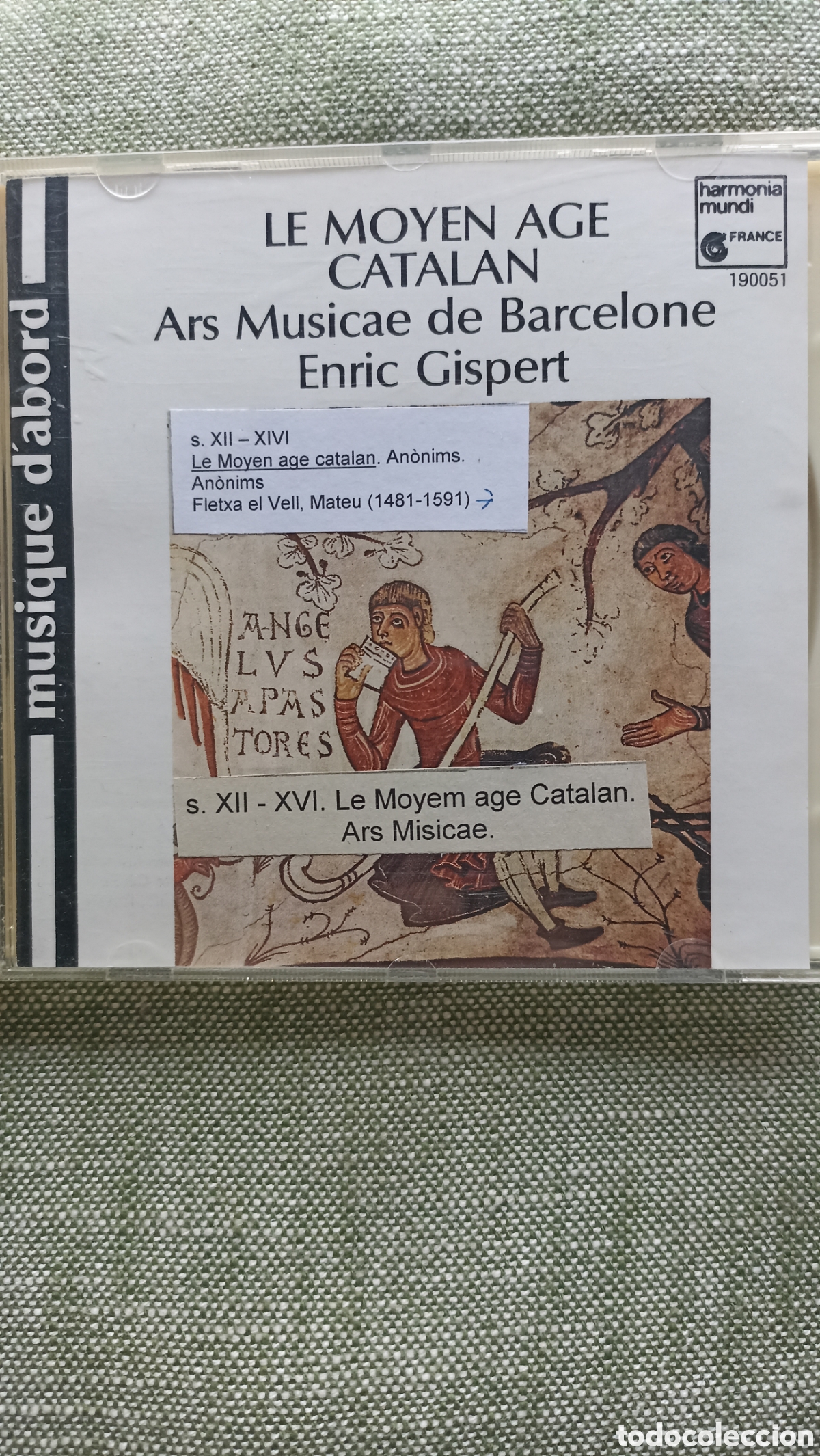 CDs de M&uacute;sica: CD &rdquo;Le Moyen &Acirc;ge Catalan&rdquo; de Ars Musicae de Barcelone y Enric Gispert