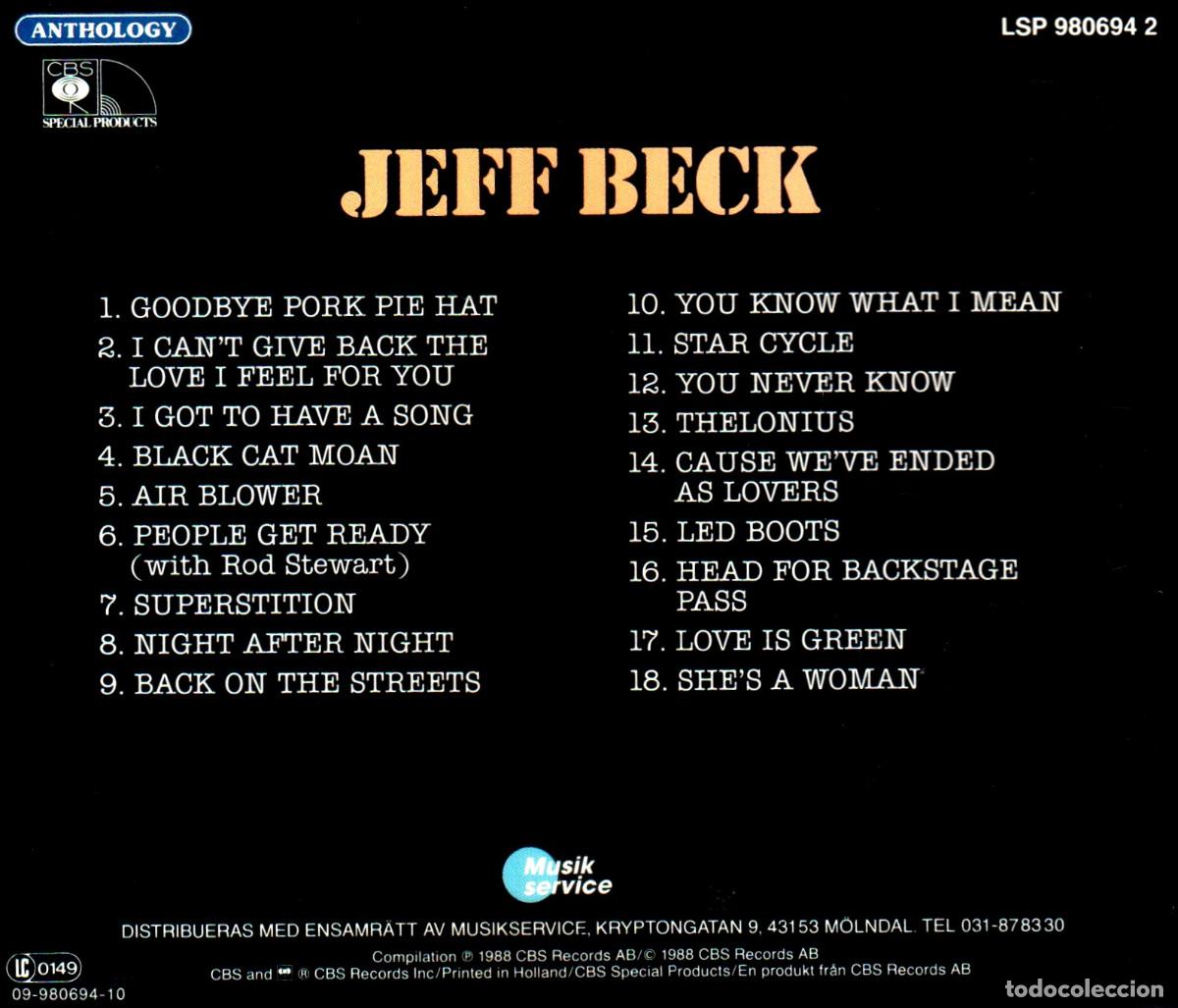 CDs de m&uacute;sica: JEFF BECK. ANTHOLOGY. RECOPILATORIO. CD. - Foto 2