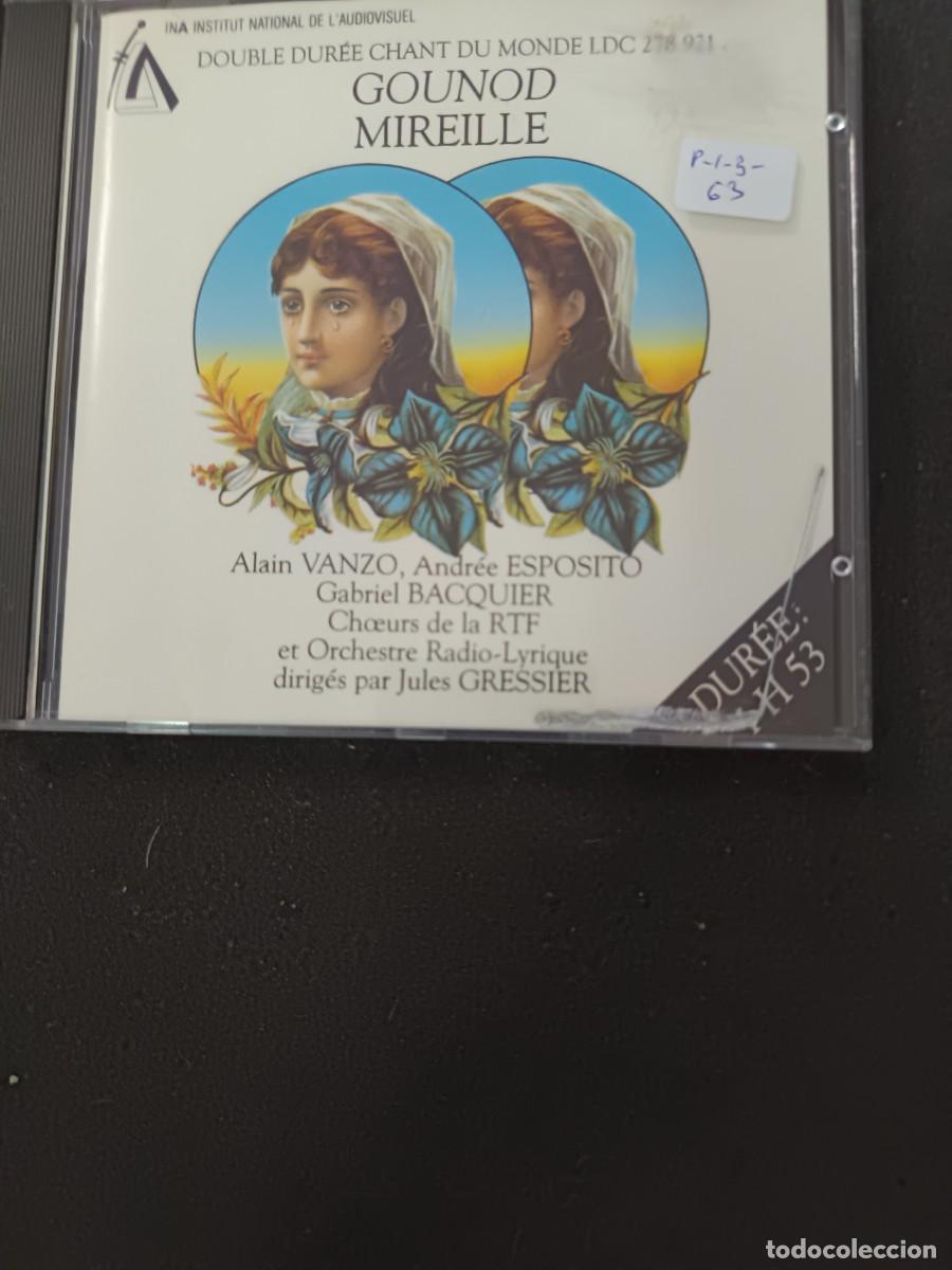 CDs de Musique: GOUNOD: MIREILLE. DIR.: JULES GRESSIER. CANTANTES: VANZO, ESPOSITO, BACQUIER