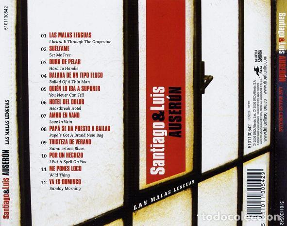 CDs de m&uacute;sica: SANTIAGO & LUIS AUSER&Oacute;N &ndash; LAS MALAS LENGUAS CD 2006 - Foto 2