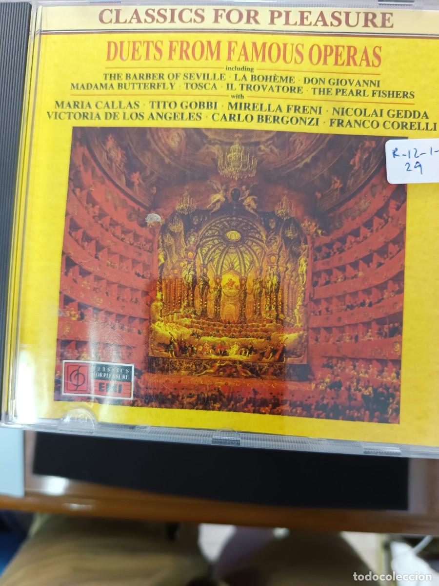 CDs de M&uacute;sica: DUETS FROM FAMOUS OPERAS. CANTANTES: CALLAS, GOBBI, FRENI, GEDDA, DE LOS &Aacute;NGELES, BERGONZI, CORELLI
