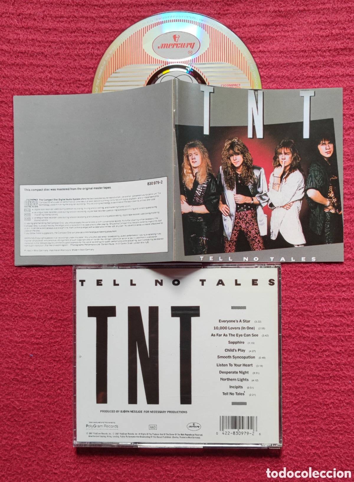 CDs de M&uacute;sica: TNT: Tell No Tales. Cd Hard Aor, Edici&oacute;n Original 1987 PolyGram Records. Raro en Cd.