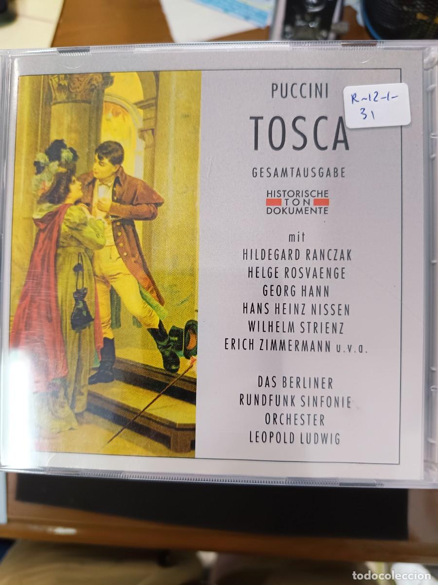 CDs de M&uacute;sica: 2 CD. PUCCINI: TOSCA. DIR.: LEOPOLD LUDWIG. GESAMTAUFNAHME. HISTORISCHE TONDOCUMENTE. 2 CD.