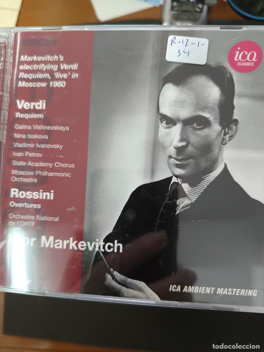 CDs de M&uacute;sica: 2 CD. IGOR MARKEVITCH. VERDI: REQUIEM / ROSSINI: OVERTURES. 2 CD. FIRST CD RELEASE