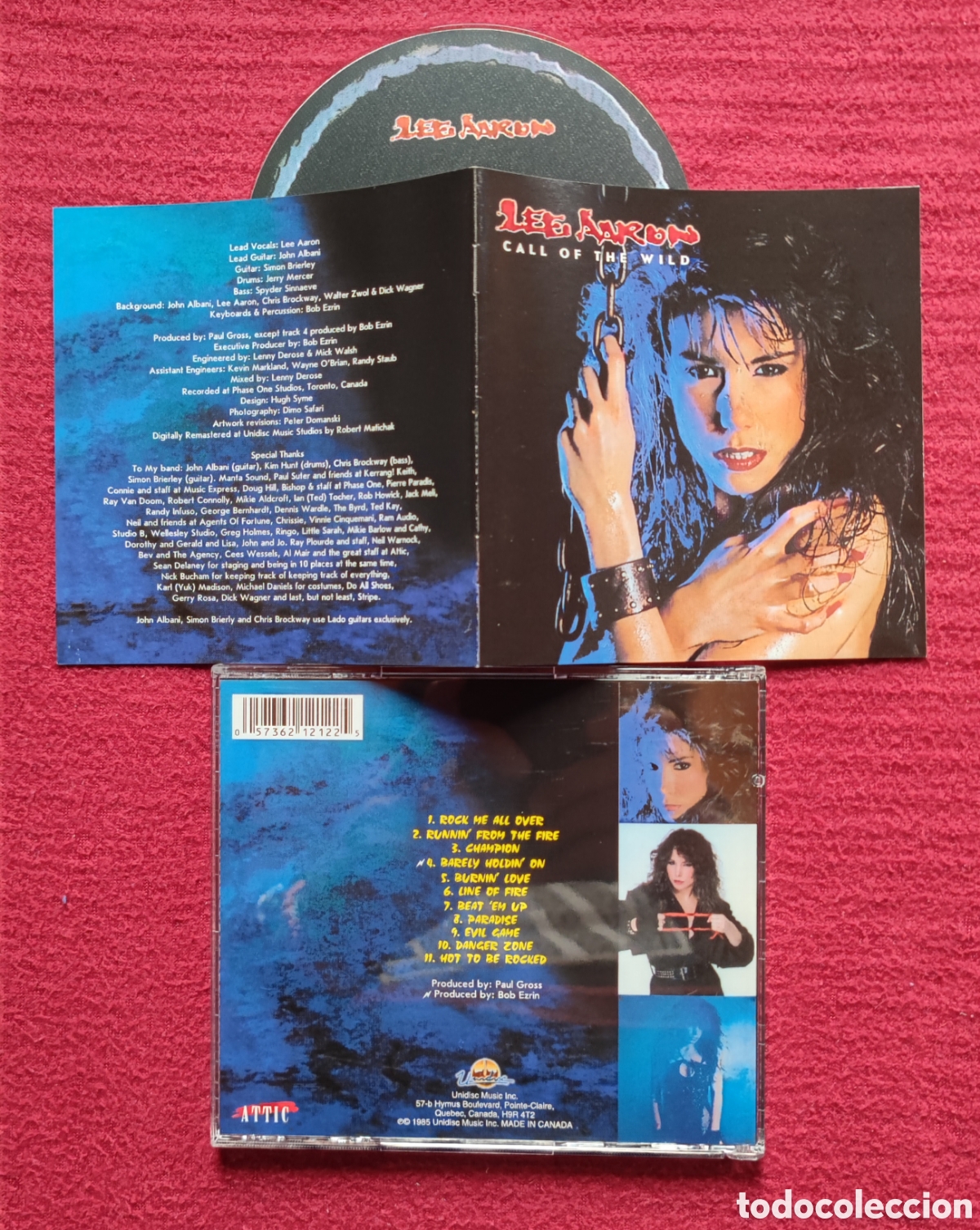 CDs de M&uacute;sica: LEE AARON: Call Of The Wild. Cd Hard Aor 1985 ATTIC Records. Editado por Unidisc Music Canad&aacute;. Raro.