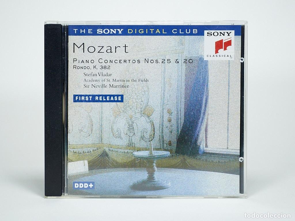 CDs de M&uacute;sica: CD Mozart - Piano Concertos Nos 25 & 20 & Rondo K. 382 - Stefan Vladar, Neville Marriner (Sony 1994)
