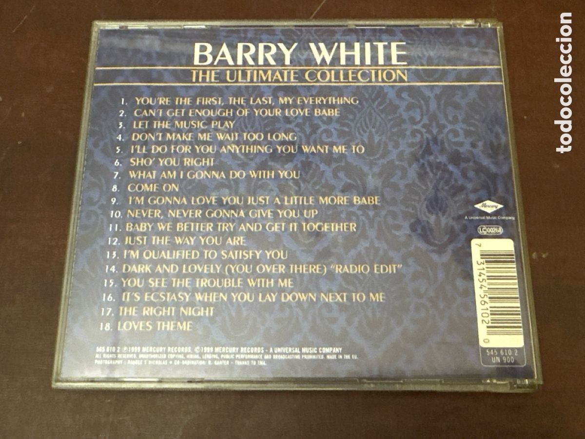 CDs de m&uacute;sica: BARRY WHITE - THE ULTIMATE COLLECTION - CD - Foto 4