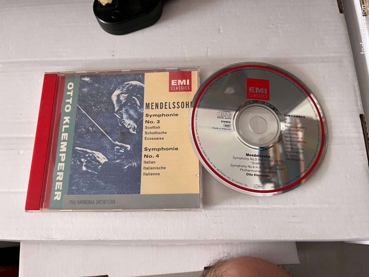 CDs de M&uacute;sica: MENDELSSOHN SYMPHONIES NO 3 4 KLEMPERER - CD MUSCIA KREATEN