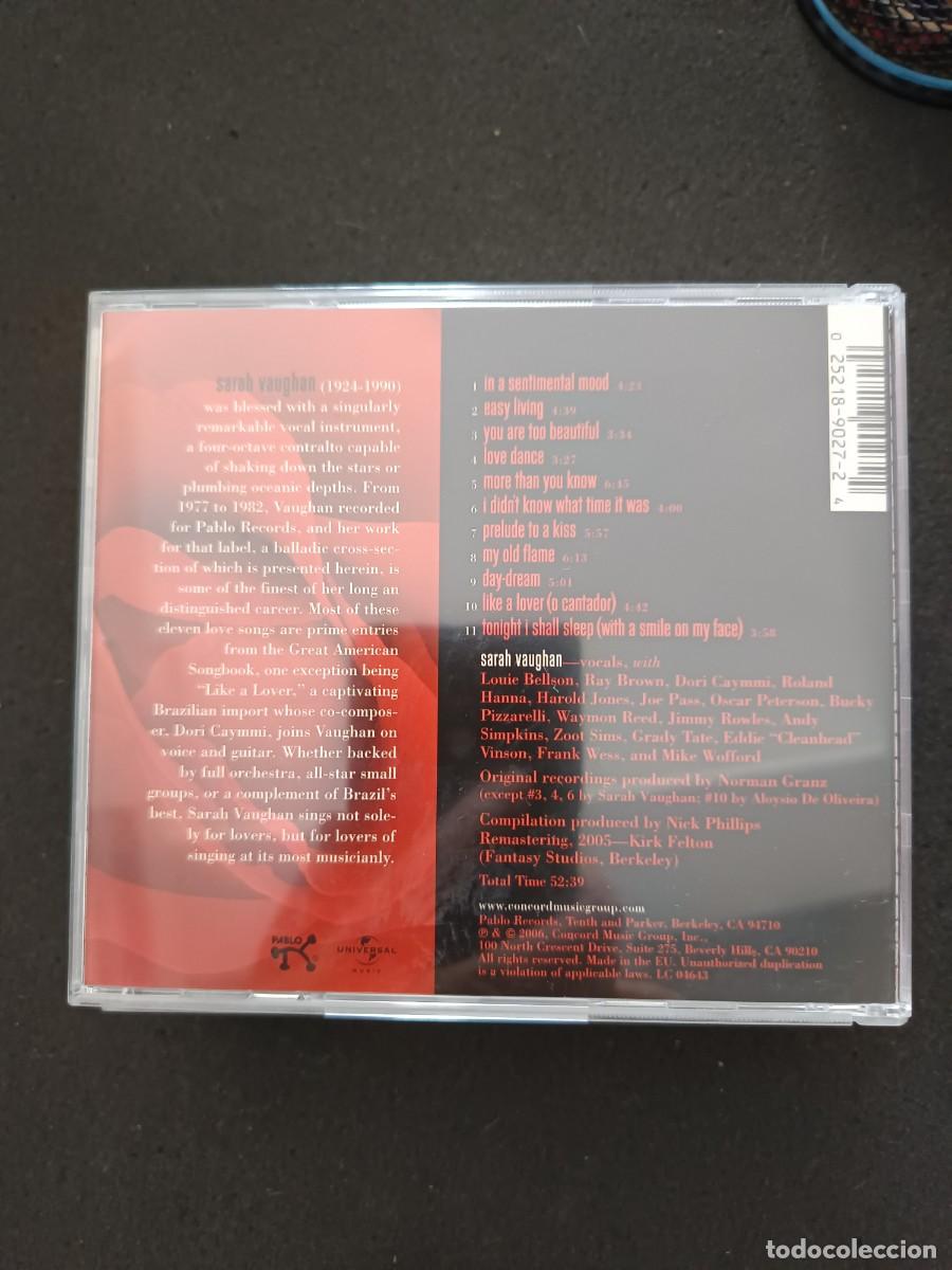 CDs de m&uacute;sica: SARAH VAUGHAN SINGS FOR LOVERS - Foto 2
