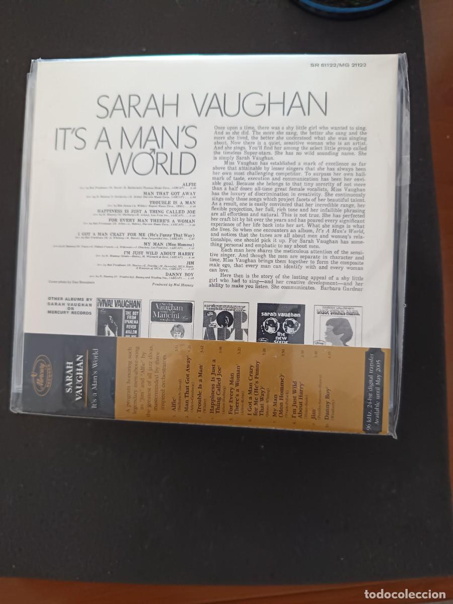 CDs de m&uacute;sica: SARAH VAUGHAN. ITS A MANS WORLD - Foto 2