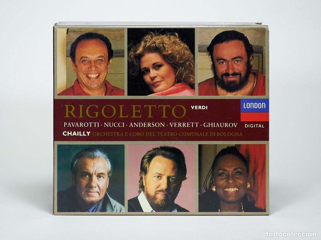 CDs de M&uacute;sica: Estuche Box Set 2 CDs Rigoletto de Verdi - Pavarotti, Chailly - Libreto 150 p&aacute;g (Decca 1989) USA