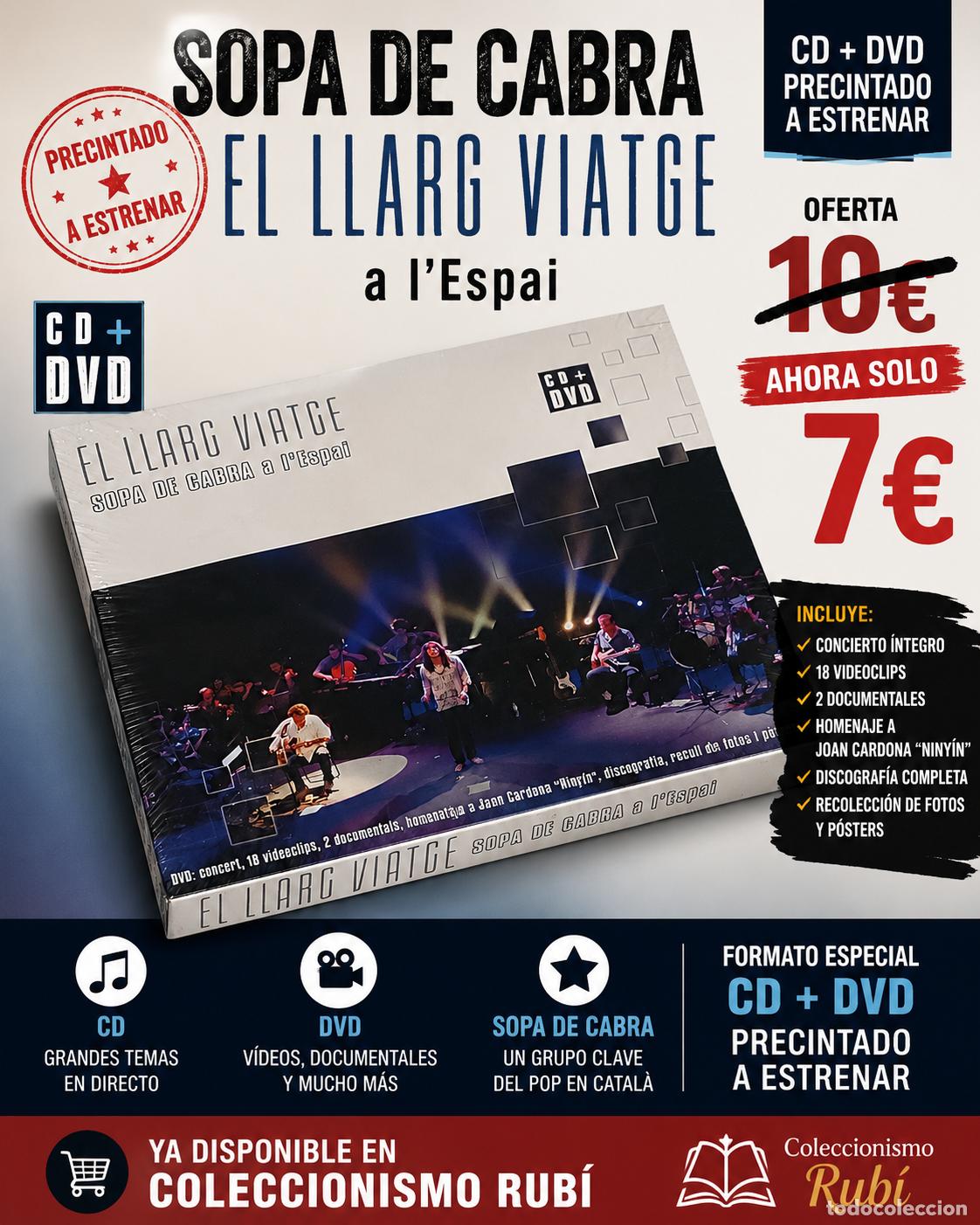 CDs de M&uacute;sica: SOPA DE CABRA A L'ESPAI | EL LLARG VIATGE | ESTUCHE CD+DVD | 17 TEMAS | PRECINTADO