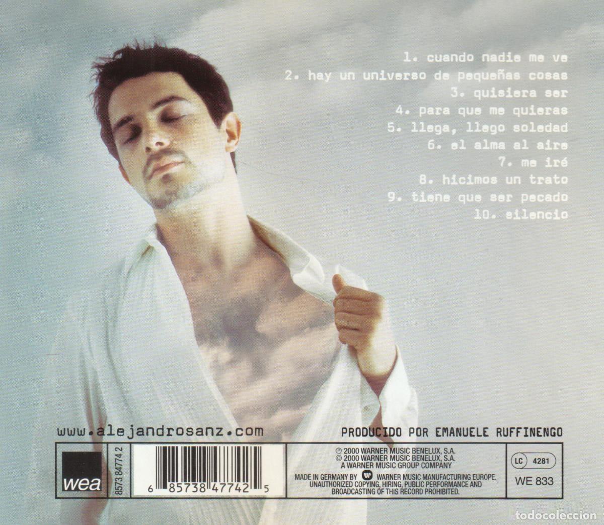 CDs de m&uacute;sica: ALEJANDRO SANZ. EL ALMA AL AIRE. CD. - Foto 2