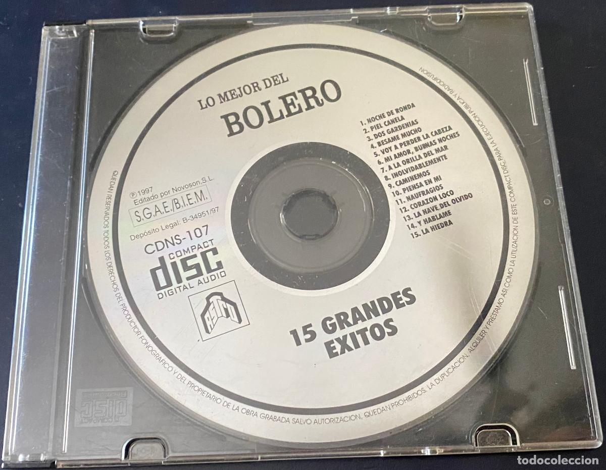 CDs de M&uacute;sica: 'Lo mejor del bolero'. Moncho, Mach&iacute;n, Los Panchos, Celia Cruz etc. 15 temas. Caja fina sin car&aacute;tula