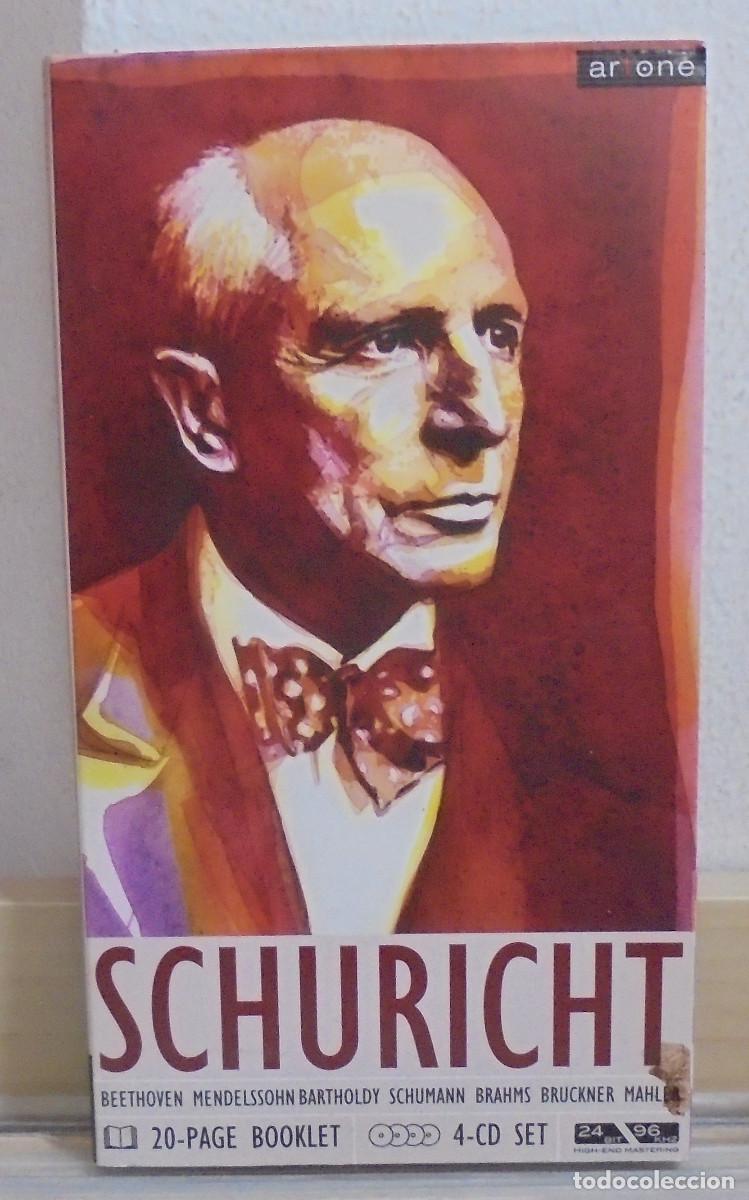 CDs de M&uacute;sica: Schuricht, Beethoven, Mendelssohn Bartholdy, Schumann, Brahms, Bruckner, Mahler -- 4 CD 's