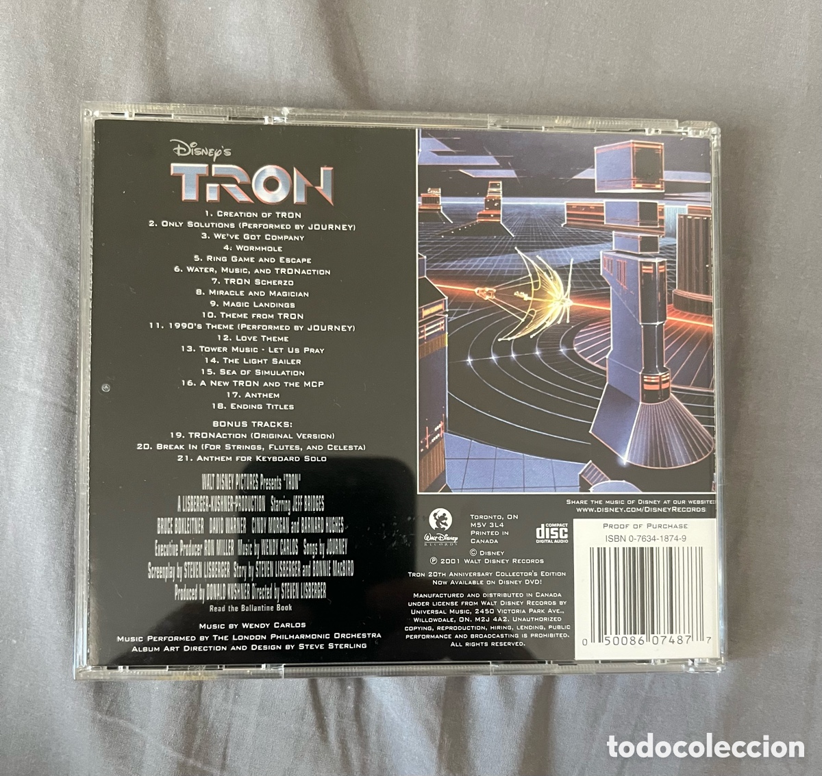 CDs de m&uacute;sica: Tron. Wendy Carlos. Disney - Foto 2
