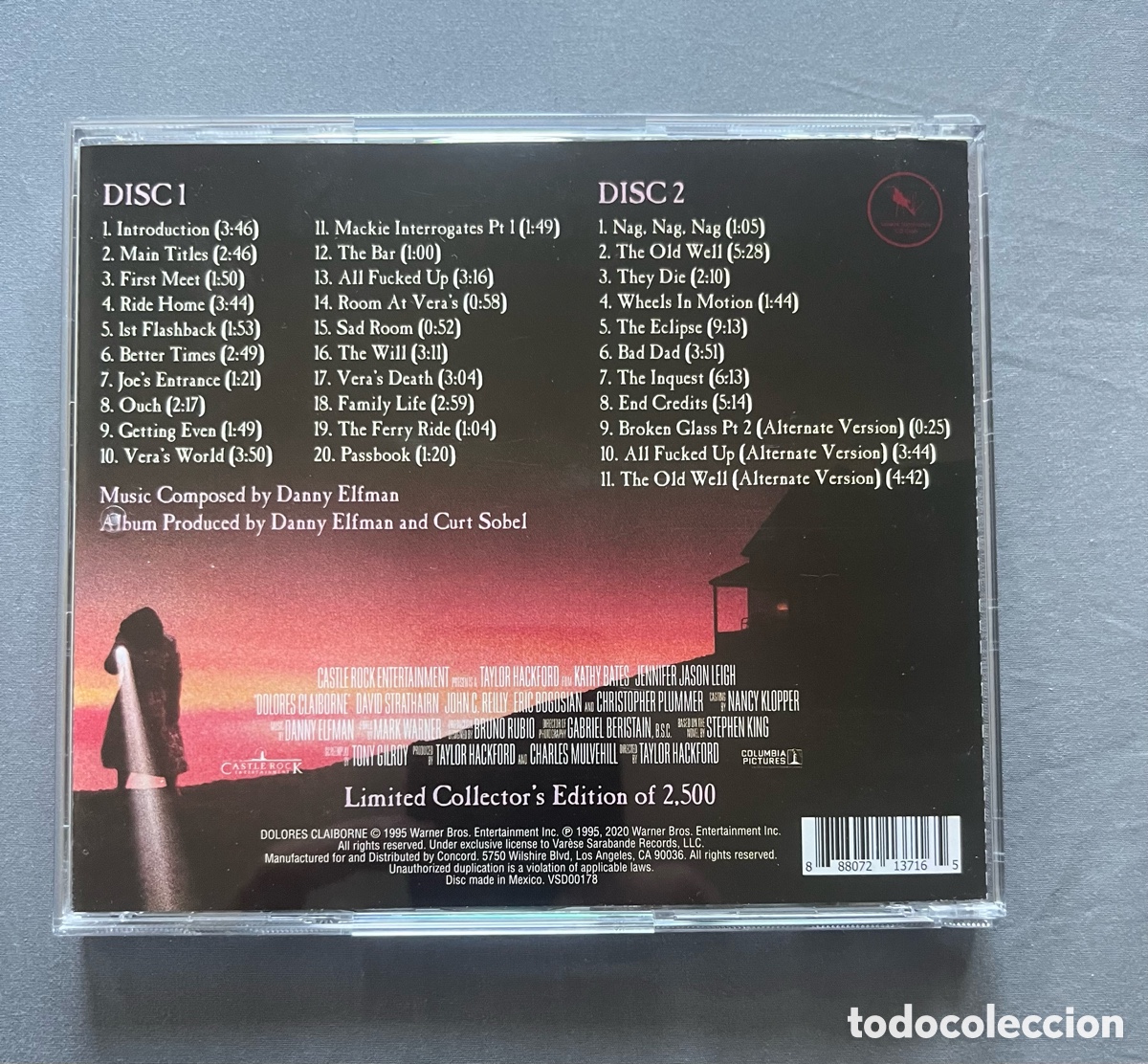 CDs de m&uacute;sica: Dolores Clairborne. Danny Elfman - Foto 2