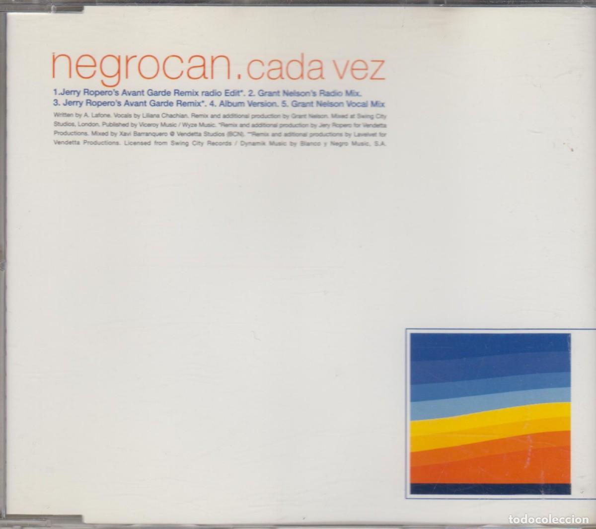CDs de m&uacute;sica: Negrocan cd maxi Cada vez 2000 Vendetta Records - Foto 1