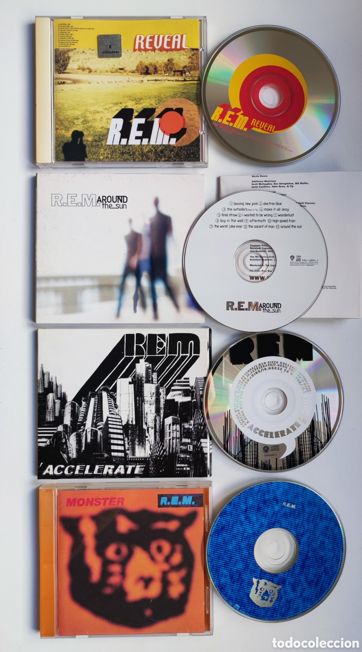 CDs de M&uacute;sica: 4 CD - R. E. M./ AROUND THE SUN + ACCELERATE + MONSTER + REVEAL