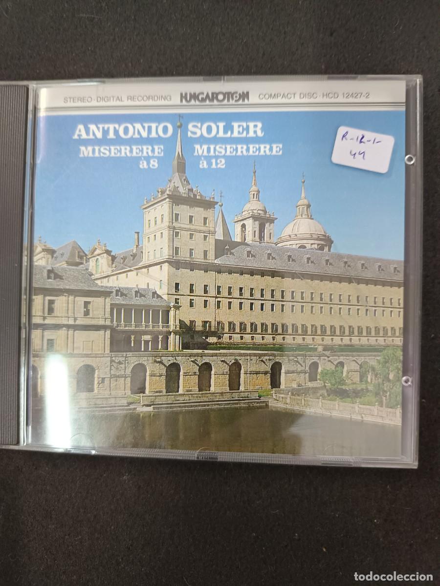 CDs de M&uacute;sica: ANTONIO SOLER. MISERERE &Agrave; 8 / MISERERE &Aacute; 12. DIR.: FERENC SZEKERES