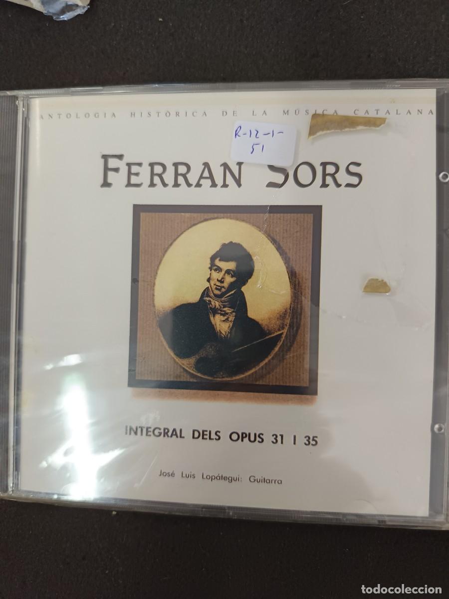 CDs de M&uacute;sica: FERRAN SORS. INTEGRALS DELS OPUS 31 I 35. GUITARRA: JOS&Eacute; LUIS LOP&Aacute;TEGUI. ANTOLOG&Iacute;A HIST&Ograve;RICA DE LA