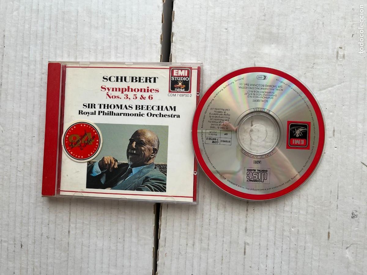 CDs de M&uacute;sica: SCHUBERT SYMPHONIES NOS 3 5 6 RPO BEECHAM EMI - CD MUSICA KREATEN