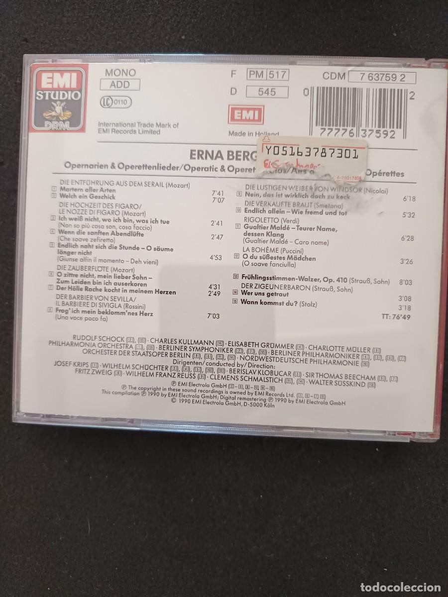 CD di Musica: ERNA BERGER. OPERNARIEN & OPERETTENLIEDER