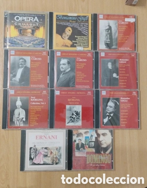 CDs de M&uacute;sica: Lote 11 CDs tenores Gigli , Caruso ,Domingo
