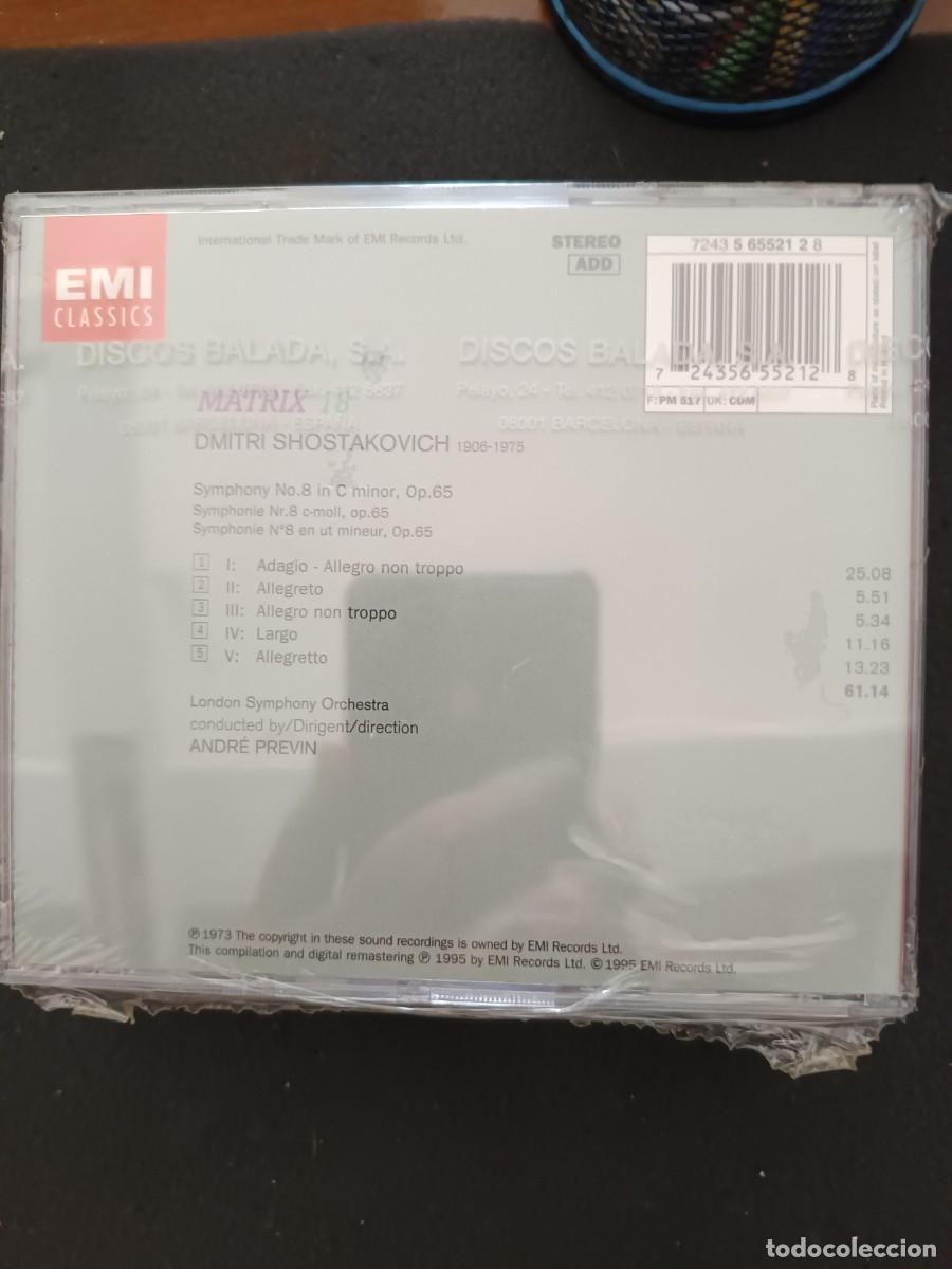 CDs de m&uacute;sica: SHOSTAKOVICH: SYMPHONY N&ordm; 8. (MATRIX 18, EMI CLASSICS) - Foto 2