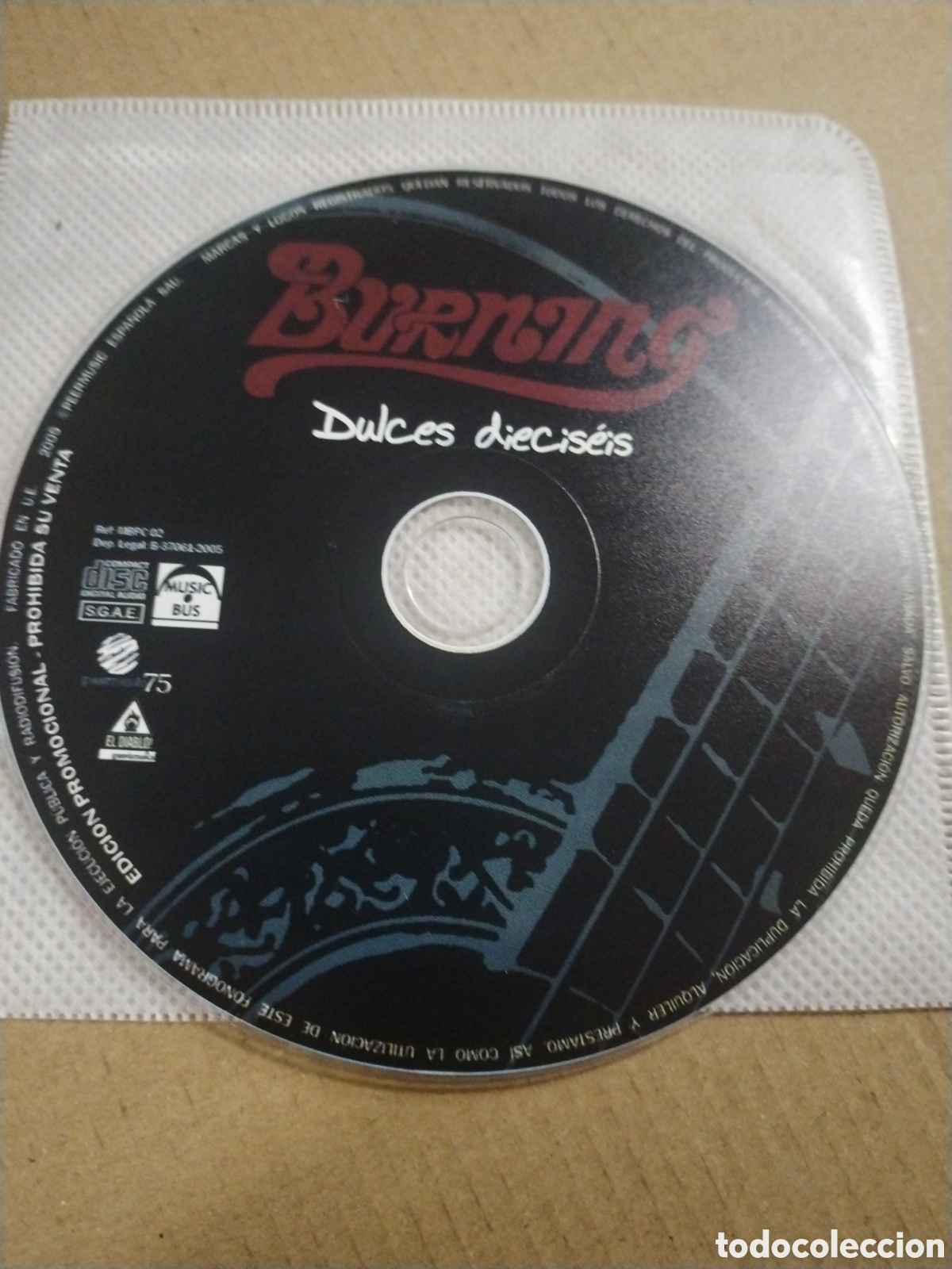 CD de M&uacute;sica: BURNING. DULCES DIECISEIS. CD.