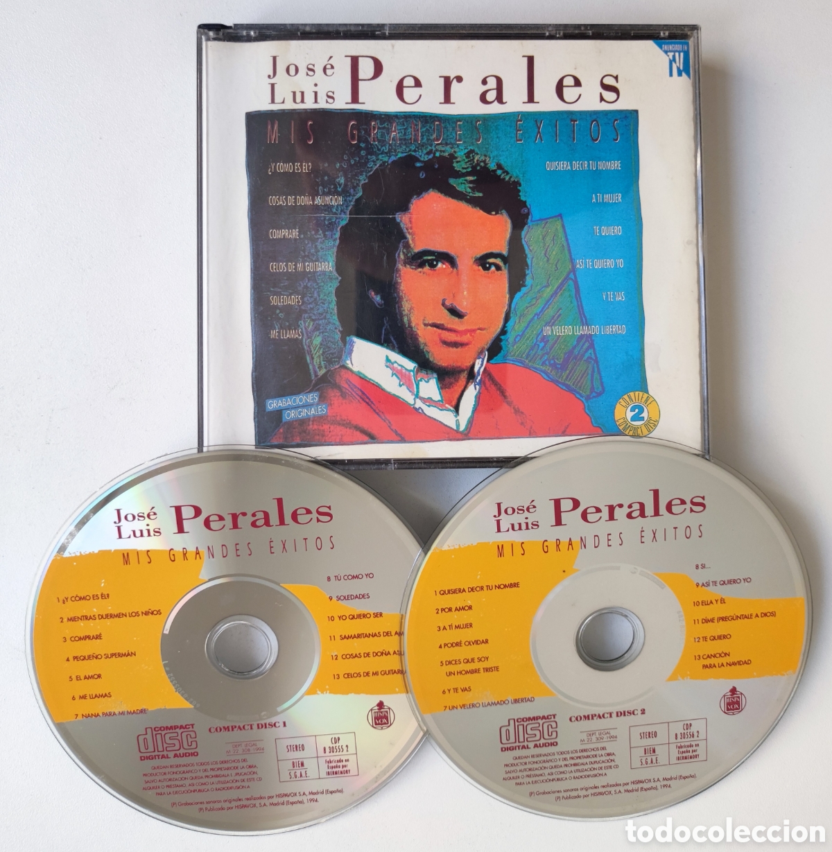 CDs de m&uacute;sica: DOBLE CD - JOSE LUIS PERALES / 1994 HISPAVOX - Foto 6