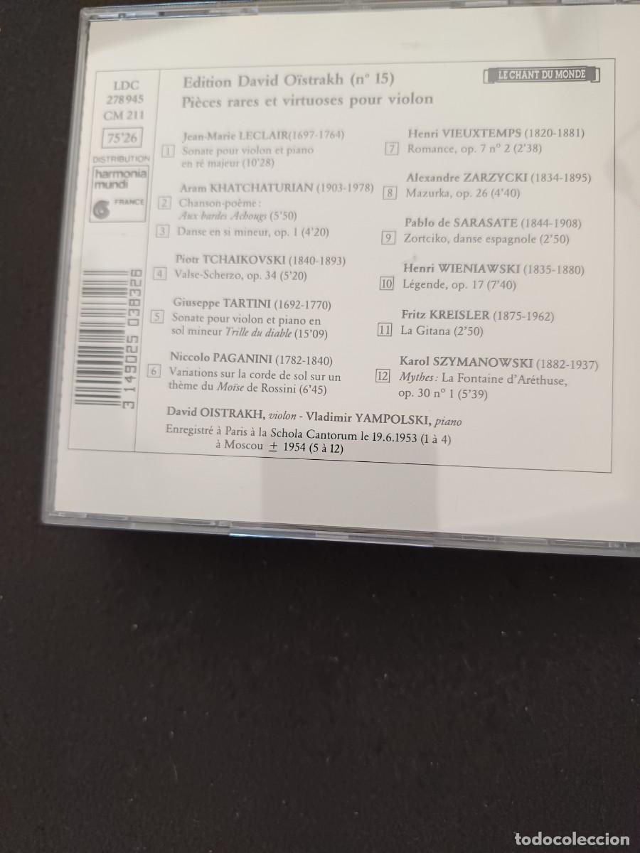 edition david oistrakh: 15 pieces rares et virt - Compra venta en 